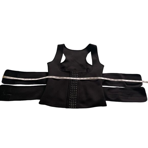 Waist Trainer Vest Corset Trimming Black Workout Tummy Control Cincher Medium - Picture 10 of 14